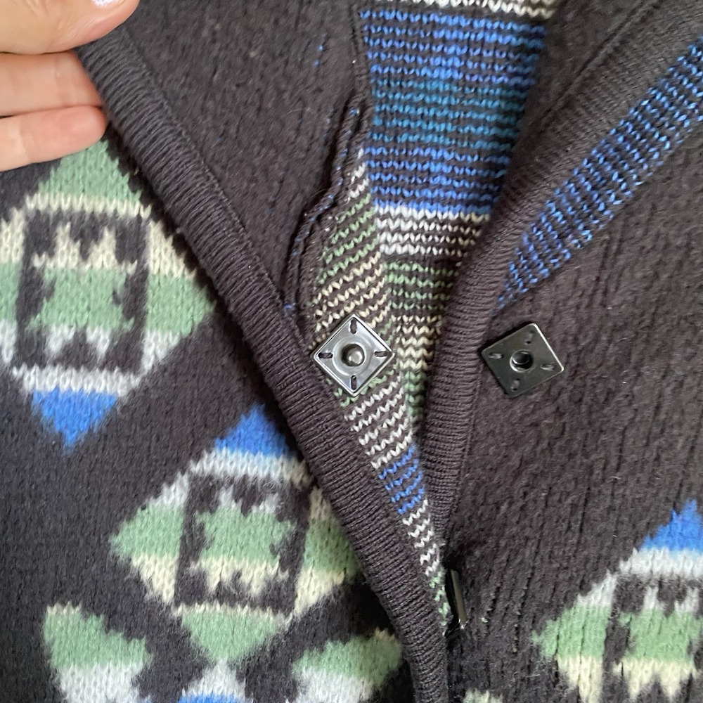 Free People Cardigan Size S Aztec Geometric Wool Boho Southwestern Coatigan - Picture 7 of 10